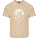 Lone Wolf In the Moonlight Mens Cotton T-Shirt Tee Top Sand