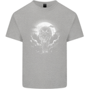 Lone Wolf In the Moonlight Mens Cotton T-Shirt Tee Top Sports Grey