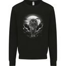Lone Wolf In the Moonlight Mens Sweatshirt Jumper Black