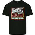 Looking at an Awesome Guitarist Guitar Mens Cotton T-Shirt Tee Top Black
