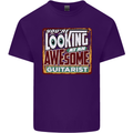 Looking at an Awesome Guitarist Guitar Mens Cotton T-Shirt Tee Top Purple