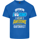Looking at an Awesome Guitarist Guitar Mens Cotton T-Shirt Tee Top Royal Blue