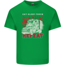 Lorry Driver Eat Sleep Truck Trucker Mens Cotton T-Shirt Tee Top Irish Green