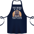 Lorry Driver You Work 9-5? Truck Funny Cotton Apron 100% Organic Navy Blue