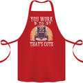 Lorry Driver You Work 9-5? Truck Funny Cotton Apron 100% Organic Red