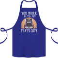 Lorry Driver You Work 9-5? Truck Funny Cotton Apron 100% Organic Royal Blue