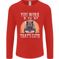 Lorry Driver You Work 9-5? Truck Funny Mens Long Sleeve T-Shirt Red