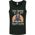 Lorry Driver You Work 9-5? Truck Funny Mens Vest Tank Top Black