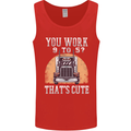 Lorry Driver You Work 9-5? Truck Funny Mens Vest Tank Top Red