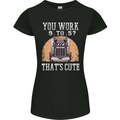 Lorry Driver You Work 9-5? Truck Funny Womens Petite Cut T-Shirt Black