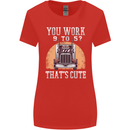 Lorry Driver You Work 9-5? Truck Funny Womens Wider Cut T-Shirt Red