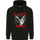 Lost Angels Demonc Evil Cat Heavy Metal Mens Hoodie Black