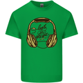 Lost in Music DJ DJing Headphones Dance Mens Cotton T-Shirt Tee Top Irish Green