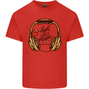 Lost in Music DJ DJing Headphones Dance Mens Cotton T-Shirt Tee Top Red