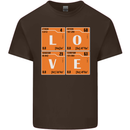 Love Periodic Table Chemistry Geek Funny Mens Cotton T-Shirt Tee Top Dark Chocolate