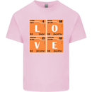 Love Periodic Table Chemistry Geek Funny Mens Cotton T-Shirt Tee Top Light Pink