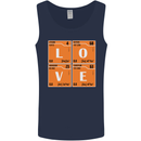 Love Periodic Table Chemistry Geek Funny Mens Vest Tank Top Navy Blue