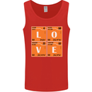 Love Periodic Table Chemistry Geek Funny Mens Vest Tank Top Red