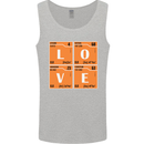Love Periodic Table Chemistry Geek Funny Mens Vest Tank Top Sports Grey