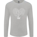 Love Tree Heart Aborist Ecology Environment Mens Long Sleeve T-Shirt Sports Grey
