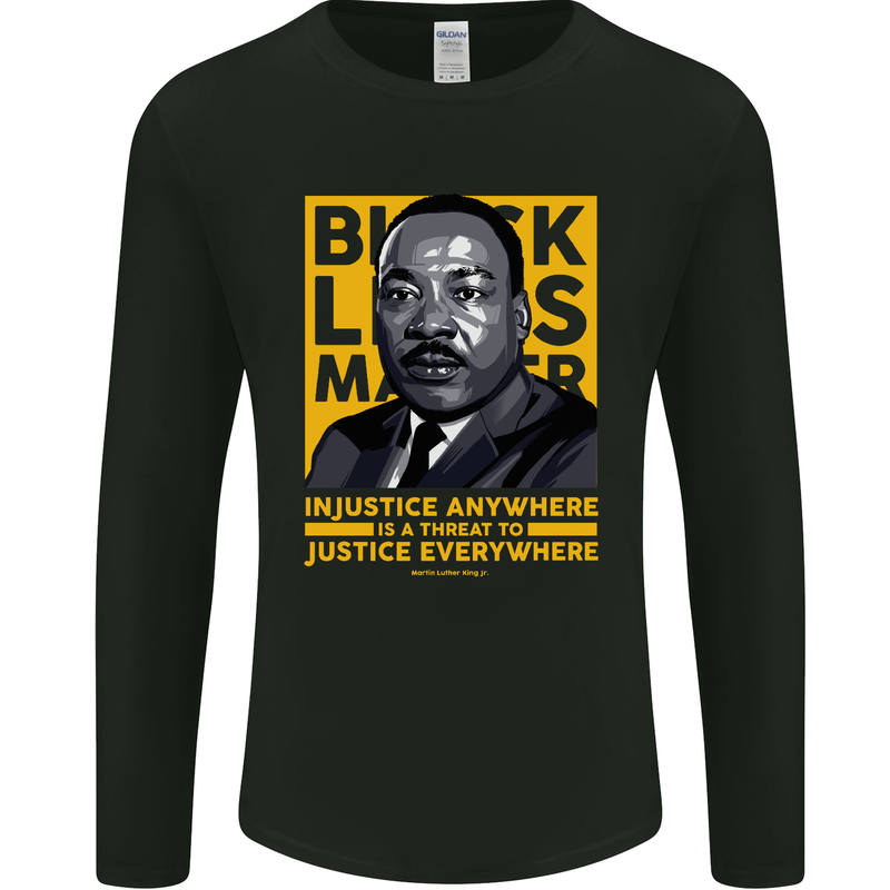 MLK Martin Luther King Black Lives Matter Mens Long Sleeve T-Shirt Black