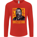 MLK Martin Luther King Black Lives Matter Mens Long Sleeve T-Shirt Red