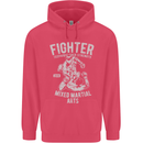 MMA Fighter MMA Mixed Martial Arts Gym Childrens Kids Hoodie Heliconia