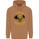 MMA Grappling Mixed Martial Arts UFC Mens 80% Cotton Hoodie Caramel Latte