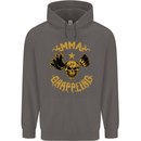 MMA Grappling Mixed Martial Arts UFC Mens 80% Cotton Hoodie Charcoal
