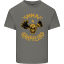 MMA Grappling Mixed Martial Arts UFC Mens Cotton T-Shirt Tee Top Charcoal