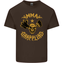 MMA Grappling Mixed Martial Arts UFC Mens Cotton T-Shirt Tee Top Dark Chocolate