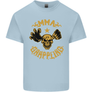 MMA Grappling Mixed Martial Arts UFC Mens Cotton T-Shirt Tee Top Light Blue