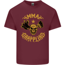 MMA Grappling Mixed Martial Arts UFC Mens Cotton T-Shirt Tee Top Maroon
