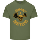 MMA Grappling Mixed Martial Arts UFC Mens Cotton T-Shirt Tee Top Military Green