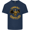 MMA Grappling Mixed Martial Arts UFC Mens Cotton T-Shirt Tee Top Navy Blue