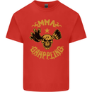 MMA Grappling Mixed Martial Arts UFC Mens Cotton T-Shirt Tee Top Red