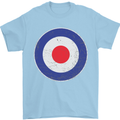 MOD Logo Scooter Biker RAF Royal Air Force Mens T-Shirt Cotton Gildan Light Blue
