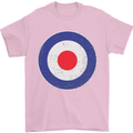 MOD Logo Scooter Biker RAF Royal Air Force Mens T-Shirt Cotton Gildan Light Pink