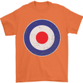 MOD Logo Scooter Biker RAF Royal Air Force Mens T-Shirt Cotton Gildan Orange