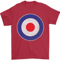MOD Logo Scooter Biker RAF Royal Air Force Mens T-Shirt Cotton Gildan Red