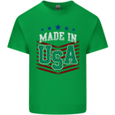 Made in the USA America American Kids T-Shirt Childrens Irish Green