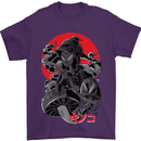 Magic Mushrooms Weed Japanese Alien Mens T-Shirt Cotton Gildan Purple