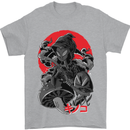 Magic Mushrooms Weed Japanese Alien Mens T-Shirt Cotton Gildan Sports Grey