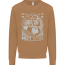Make Love Not War World Peace Anti Mens Sweatshirt Jumper Caramel Latte