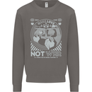 Make Love Not War World Peace Anti Mens Sweatshirt Jumper Charcoal