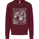 Make Love Not War World Peace Anti Mens Sweatshirt Jumper Maroon