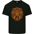 Mandala Art Lion Mens Cotton T-Shirt Tee Top Black