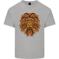 Mandala Art Lion Mens Cotton T-Shirt Tee Top Sports Grey