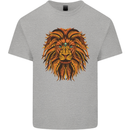 Mandala Art Lion Mens Cotton T-Shirt Tee Top Sports Grey