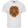 Mandala Art Lion Mens Cotton T-Shirt Tee Top White